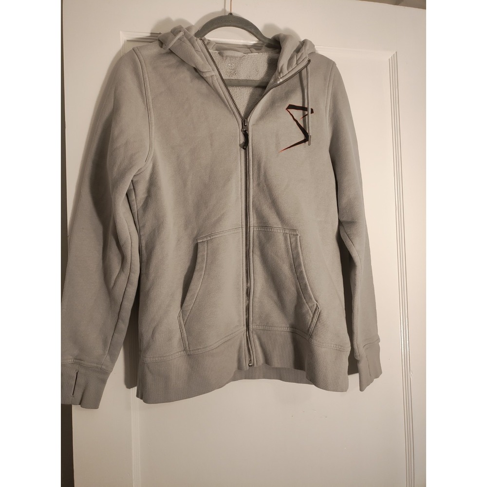 Champro‎ Women's XL Full Zip Hoodie Gray Fleece Thumbholes Athletic Sweatshirt